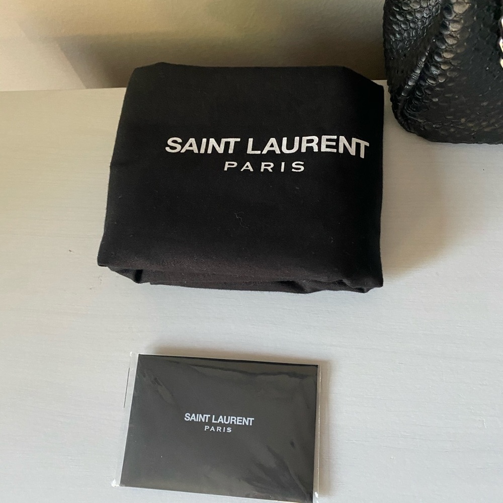 Authentic Saint Laurent College Python Purse - Picture 8 of 9